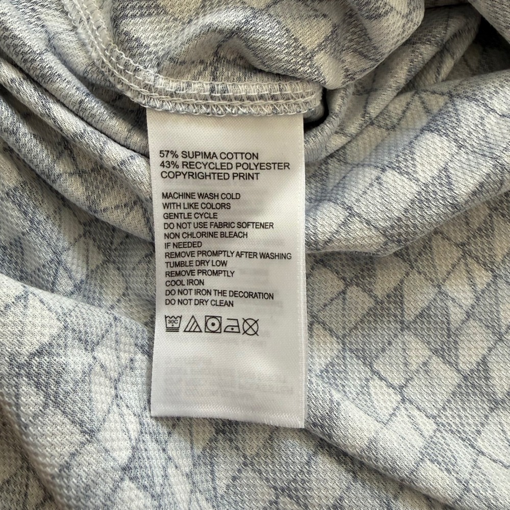Tommy Bahama San Lucio Tiles Away Shirt Mens M Blue Geometric Long Sleeve NWT - Picture 6 of 9
